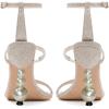 imageFSJ Women Elegant Open Toe Heeled Sandals Pearls Beaded High Heels Sexy Strappy Gladiator Shiny Rhinestone Ankle Strap Wedding Evening Party Dress Shoes Size 415 USLight Champagne