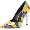 imageFSJ Slip On Pearl Beaded High Heel Slip On Pump Pointed Toe Mirror Effect Classic Party Club Shoe for Women 415 USAutumn