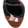 imageFSJ Women Graceful Transparent Peep Toe Mules Special Chunky High Heel Slip On Summer Casual Ladies Shoes Size 415 USChocolate