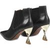 imageFSJ Women Pointed Toe Elastic Ankle Boots Special Distorted High Heel Pull On Fashion Modern Walking Shoes Size 415 USBlack