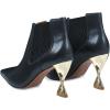 imageFSJ Women Pointed Toe Elastic Ankle Boots Special Distorted High Heel Pull On Fashion Modern Walking Shoes Size 415 USNavy