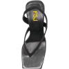 imageFSJ Women Square Open Toe Flip Flops Slingback Special Heel Elastic Strap Slip On Backless Summer Walking Heeled Sandals Size 415 USBlack