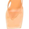 imageFSJ Women Square Open Toe Flip Flops Slingback Special Heel Elastic Strap Slip On Backless Summer Walking Heeled Sandals Size 415 USOrange