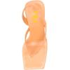 imageFSJ Women Square Open Toe Flip Flops Slingback Special Heel Elastic Strap Slip On Backless Summer Walking Heeled Sandals Size 415 USOrange