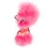 imageFSJ Women Unique Open Toe Fur Fur Sandals Crystal Chunky High Heel Ankle Strap Ladies Wedding Party Prom Dress Shoes Size 416 USHot Pink