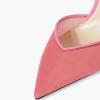 imageFSJ Women Bridal Heeled Sandals Pointy Toe Crystal Chain Ankle Strap Pumps Luxury Rhinestone Embellished Chunky Heels Wedding Party Dress Shoes Size 416 USPink Mesh