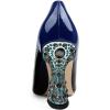 imageFSJ Women Gorgeous Crystal Gemstone Heel Pumps Pointed Toe Slip On Chunky Block Heels with Rhinestones for Bridal Party Wedding Dress Shoes Size 416 USBlue Gradient