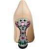 imageFSJ Women Gorgeous Crystal Gemstone Heel Pumps Pointed Toe Slip On Chunky Block Heels with Rhinestones for Bridal Party Wedding Dress Shoes Size 416 USWheat