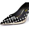 imageFSJ Women Classic Gold Chain Chunky Heel Pumps Pointed Toe Slip On High Heel Ladies Office Fashion Comfy Evening Shoes Size 416 USPolka Dot