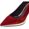 imageFSJ Women Classic Gold Chain Chunky Heel Pumps Pointed Toe Slip On High Heel Ladies Office Fashion Comfy Evening Shoes Size 416 USRed Velvet