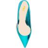 imageFSJ Women Classic Gold Chain Chunky Heel Pumps Pointed Toe Slip On High Heel Ladies Office Fashion Comfy Evening Shoes Size 416 USTurquoise Blue
