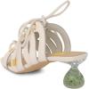 imageFSJ Women Classic Open Toe Special Kitten Low Heel Sandals Lace Up Cutout Summer Dress Casual Slide Mules Size 415 USBeige