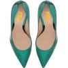 imageFSJ Women Clear High Heel Closed Pointed Toe Pumps Elegant Slip On Chunky Block Heel Ladies Bridal Wedding Party Dress Shoes Size 415 USForest Green