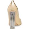 imageFSJ Women Clear High Heel Closed Pointed Toe Pumps Elegant Slip On Chunky Block Heel Ladies Bridal Wedding Party Dress Shoes Size 415 USGold