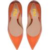 imageFSJ Women Clear High Heel Closed Pointed Toe Pumps Elegant Slip On Chunky Block Heel Ladies Bridal Wedding Party Dress Shoes Size 415 USOrange