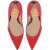 imageFSJ Women Clear High Heel Closed Pointed Toe Pumps Elegant Slip On Chunky Block Heel Ladies Bridal Wedding Party Dress Shoes Size 415 USRed
