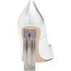 imageFSJ Women Clear High Heel Closed Pointed Toe Pumps Elegant Slip On Chunky Block Heel Ladies Bridal Wedding Party Dress Shoes Size 415 USSilver