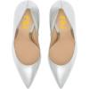 imageFSJ Women Clear High Heel Closed Pointed Toe Pumps Elegant Slip On Chunky Block Heel Ladies Bridal Wedding Party Dress Shoes Size 415 USSilver