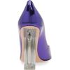 imageFSJ Women Clear High Heel Closed Pointed Toe Pumps Elegant Slip On Chunky Block Heel Ladies Bridal Wedding Party Dress Shoes Size 415 USSlateblue