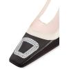 imageFSJ Women Fashion Square Toe Pumps Rhinestones Chunky Low Heel Cutout Slingback Sandals Shoes Size 415 USBlack 1