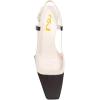 imageFSJ Women Fashion Square Toe Pumps Rhinestones Chunky Low Heel Cutout Slingback Sandals Shoes Size 415 USBlack