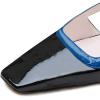 imageFSJ Women Fashion Square Toe Pumps Rhinestones Chunky Low Heel Cutout Slingback Sandals Shoes Size 415 USBlack Blue