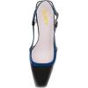 imageFSJ Women Fashion Square Toe Pumps Rhinestones Chunky Low Heel Cutout Slingback Sandals Shoes Size 415 USBlack Blue
