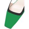 imageFSJ Women Fashion Square Toe Pumps Rhinestones Chunky Low Heel Cutout Slingback Sandals Shoes Size 415 USGreen