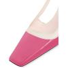 imageFSJ Women Fashion Square Toe Pumps Rhinestones Chunky Low Heel Cutout Slingback Sandals Shoes Size 415 USHot Pink