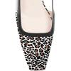 imageFSJ Women Fashion Square Toe Pumps Rhinestones Chunky Low Heel Cutout Slingback Sandals Shoes Size 415 USLeopart