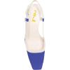 imageFSJ Women Fashion Square Toe Pumps Rhinestones Chunky Low Heel Cutout Slingback Sandals Shoes Size 415 USRoyal Blue