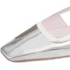 imageFSJ Women Fashion Square Toe Pumps Rhinestones Chunky Low Heel Cutout Slingback Sandals Shoes Size 415 USSilver
