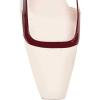 imageFSJ Women Fashion Square Toe Pumps Rhinestones Chunky Low Heel Cutout Slingback Sandals Shoes Size 415 USWine Red