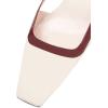 imageFSJ Women Fashion Square Toe Pumps Rhinestones Chunky Low Heel Cutout Slingback Sandals Shoes Size 415 USWine Red