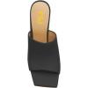imageFSJ Women Square Open Toe Circle High Heel Mules Wide Band Summer Slip On Sexy Dress Party Backless Slide Sandals Size 415 USBlack