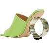 imageFSJ Women Square Open Toe Circle High Heel Mules Wide Band Summer Slip On Sexy Dress Party Backless Slide Sandals Size 415 USGreen