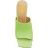 imageFSJ Women Square Open Toe Circle High Heel Mules Wide Band Summer Slip On Sexy Dress Party Backless Slide Sandals Size 415 USGreen