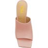 imageFSJ Women Square Open Toe Circle High Heel Mules Wide Band Summer Slip On Sexy Dress Party Backless Slide Sandals Size 415 USPink