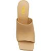 imageFSJ Women Square Open Toe Circle High Heel Mules Wide Band Summer Slip On Sexy Dress Party Backless Slide Sandals Size 415 USWheat