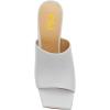 imageFSJ Women Square Open Toe Circle High Heel Mules Wide Band Summer Slip On Sexy Dress Party Backless Slide Sandals Size 415 USWhite