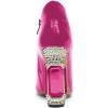 imageFSJ Women Trendy Ankle Boots Pointed Toe Comfy Chunky High Heel Sparkly Crystal Side Zipper Booties Wedding Party Shoes Size 416 USDeep Pink