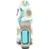 imageFSJ Women Trendy Ankle Boots Pointed Toe Comfy Chunky High Heel Sparkly Crystal Side Zipper Booties Wedding Party Shoes Size 416 USLight Blue Daisy