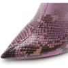 imageFSJ Women Trendy Ankle Boots Pointed Toe Comfy Chunky High Heel Sparkly Crystal Side Zipper Booties Wedding Party Shoes Size 416 USPurple Snakeskin