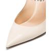 imageFSJ Women Crystal Chunky Heeled Mules Wedding Sandals Rhinestone Strappy Pumps Pointed Toe Fashion Slippers Slip On Bridal Shoes Size 415 USBeige