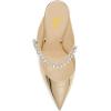imageFSJ Women Crystal Chunky Heeled Mules Wedding Sandals Rhinestone Strappy Pumps Pointed Toe Fashion Slippers Slip On Bridal Shoes Size 415 USGold