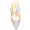 imageFSJ Women Crystal Chunky Heeled Mules Wedding Sandals Rhinestone Strappy Pumps Pointed Toe Fashion Slippers Slip On Bridal Shoes Size 415 USPeachpuff