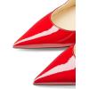 imageFSJ Women Crystal Chunky Heeled Mules Wedding Sandals Rhinestone Strappy Pumps Pointed Toe Fashion Slippers Slip On Bridal Shoes Size 415 USRed