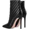 imageFSJ Women Fashion Ankle Boot Sexy Pointed Toe Stiletto High Heel Side Zipper Dressy Short Booties Size 415 USBlack