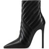 imageFSJ Women Fashion Ankle Boot Sexy Pointed Toe Stiletto High Heel Side Zipper Dressy Short Booties Size 415 USBlack