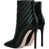 imageFSJ Women Fashion Ankle Boot Sexy Pointed Toe Stiletto High Heel Side Zipper Dressy Short Booties Size 415 USGreen